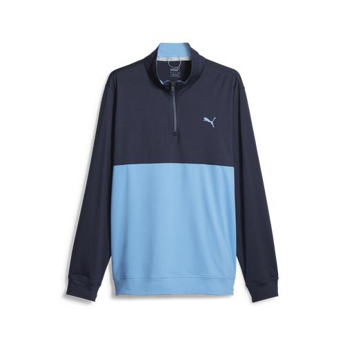 Gamer Colorblock 1/4 Zip Sweater Navy/Blue