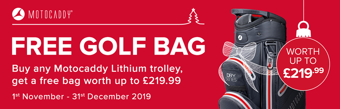 Motocaddy Free Golf Bag Christmas Promotion