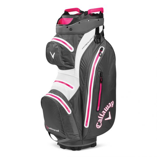 Hyper Dry 15 Cart Bag 2020 Charcoal/White/Pink
