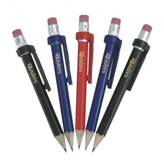 Wood Pencils with Clip and Eraser x 5