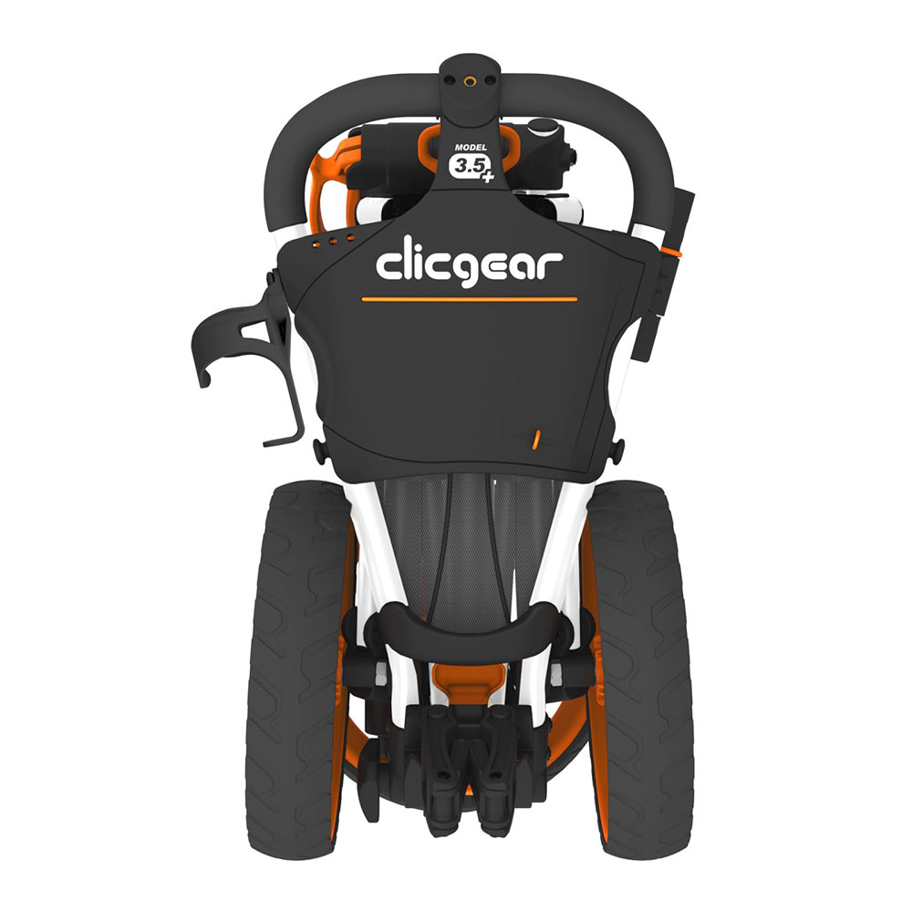 Clicgear 3.5 Push/Pull Trolley Arctic White and Orange