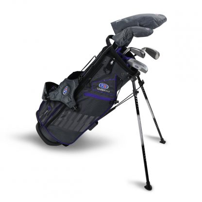 Product Image for US Kids UltraLight Junior Golf Sets Right 54" Purple 5 Club Stand Bag Grey/Purple