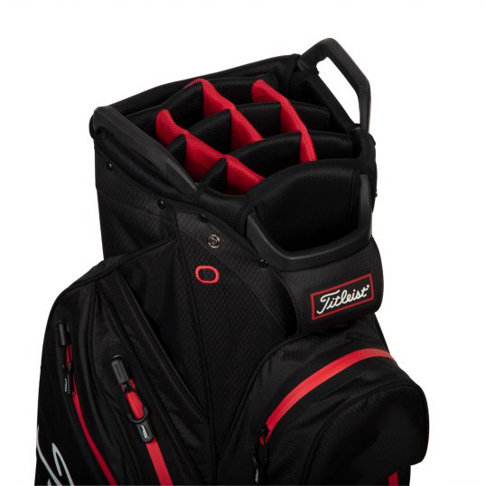 Cart 14 StaDry Golf Bag 2022 Black/Red