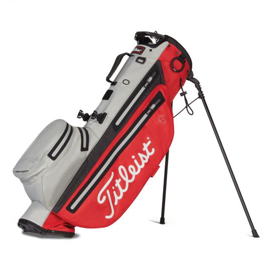 Players 4 StaDry Stand Bag 2022 Red/Grey/Black