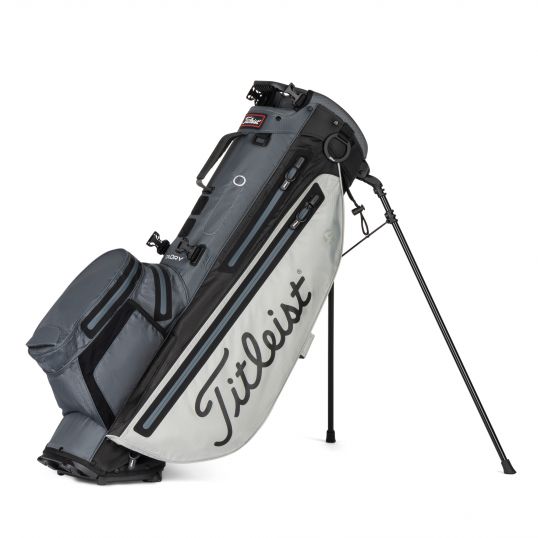 Players 4 Plus StaDry Stand Bag Grey/Charcoal/Black