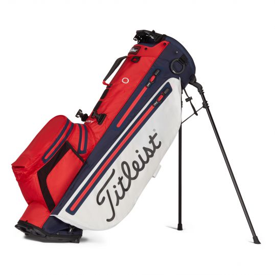 Players 4 Plus StaDry Stand Bag Red/White/Navy
