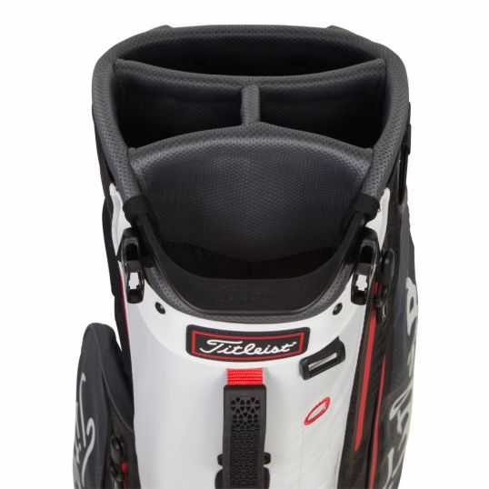 Players 4 Plus StaDry Stand Bag Charcoal/White/Red