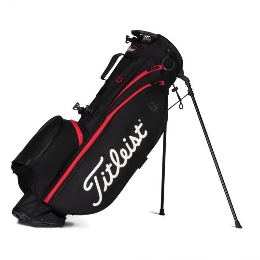 Players 4 Stand Bag 2022 Black/Black/Red
