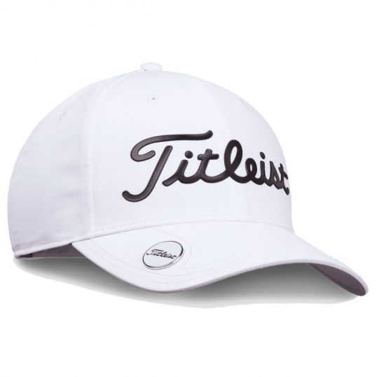 Performance Ball Marker Golf Hat Mens One Size White/Black