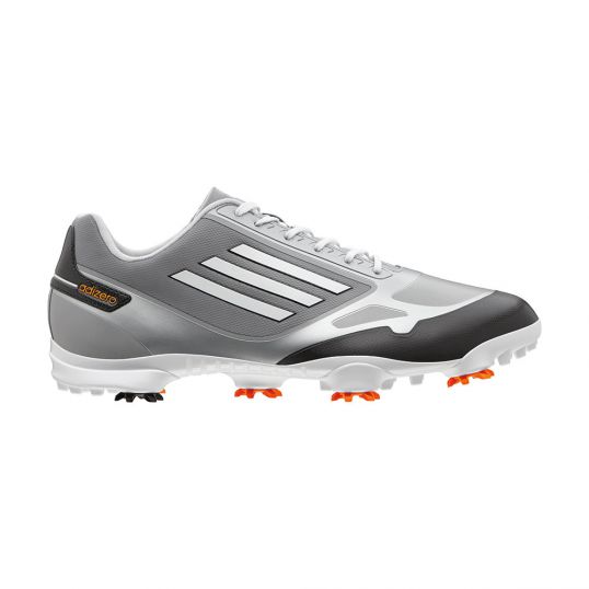 ADIDAS Adizero One Shoes Grey/Zest/Running White 2014 | Mens Golf Shoes at JamGolf