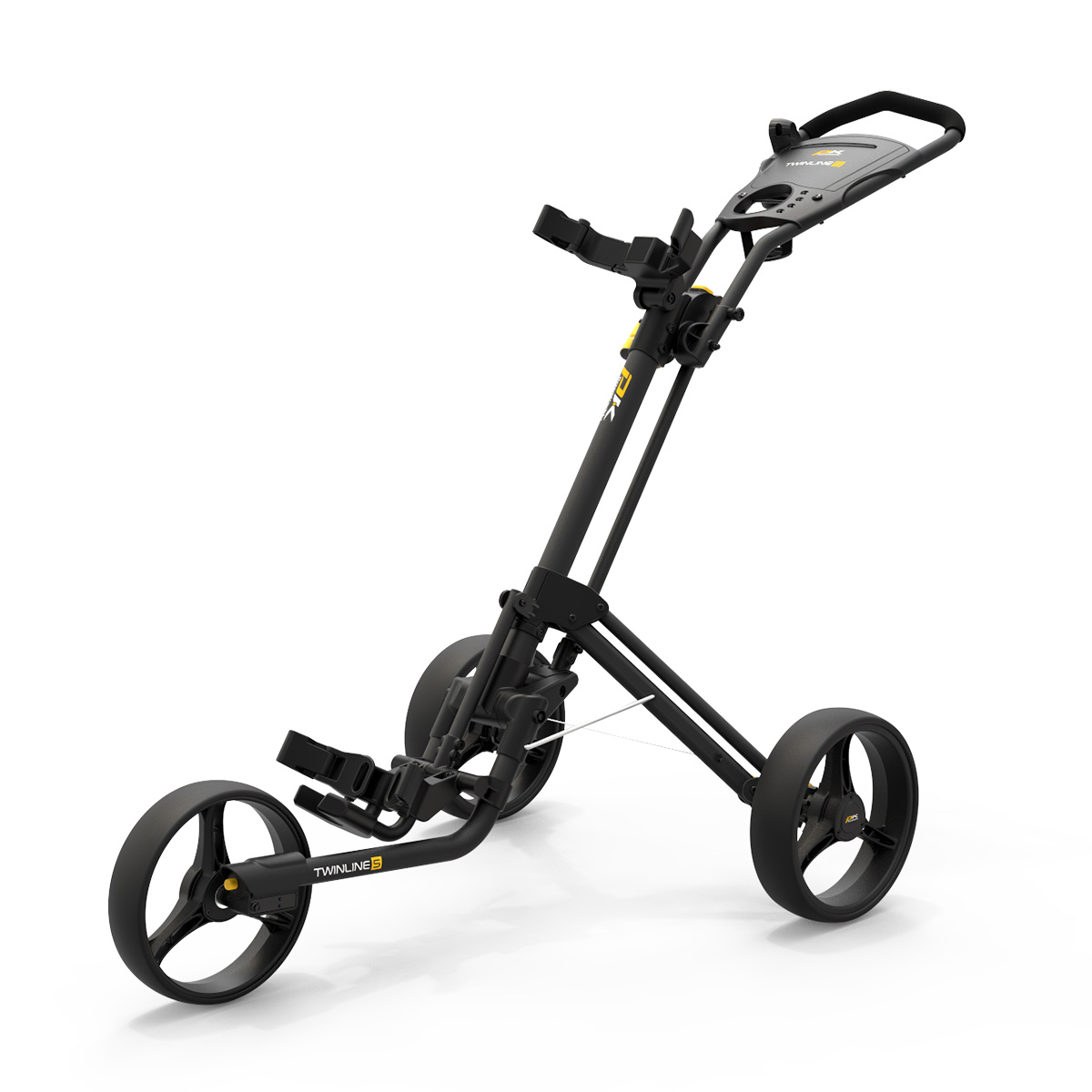 Product Image for PowaKaddy TwinLine 5 Push Trolley Matt Black