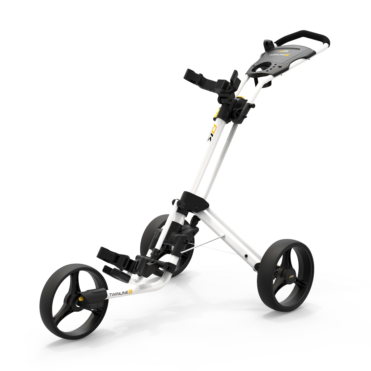 Product Image for PowaKaddy TwinLine 5 Push Trolley Polar White