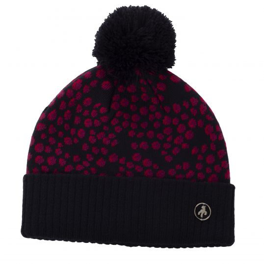 Glady Lined Jacquard Beanie Hat Pebble/Navy