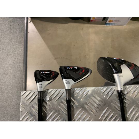 M4 Driver, M4 3HL Wood and M4 4 Hybrid Left 10.5 Regular Atmos Red 16.5 Degree Atmos Red 22 Degree Atmos Red (Used - Excellent)