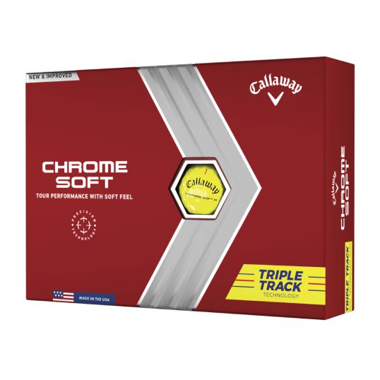 Chrome Soft Yellow Triple Track Golf Balls