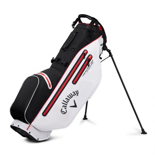 Fairway C HD Double Strap Stand Bag Black/White/Fire