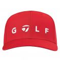 Lifestyle Golf Logo Hat Mens Adjustable Red