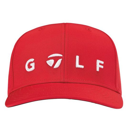 Lifestyle Golf Logo Hat Mens Adjustable Red