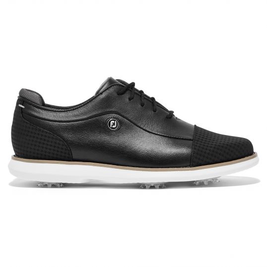 FJ Traditions Cap Toe Ladies Golf Shoes Black