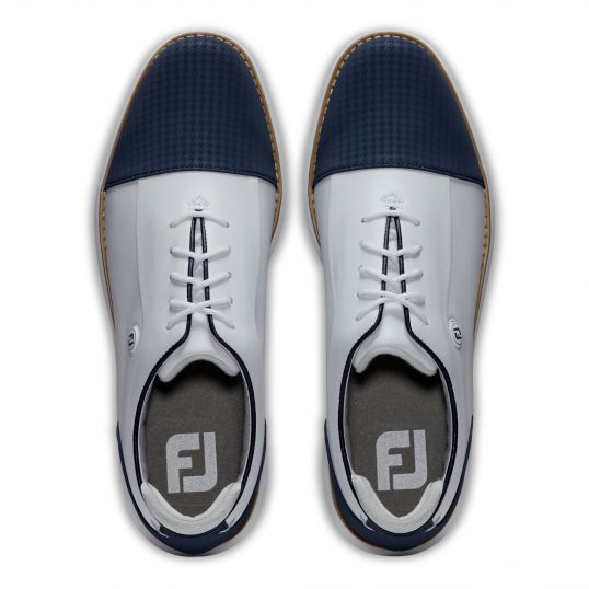 FJ Traditions Cap Toe Ladies Golf Shoes White/Navy