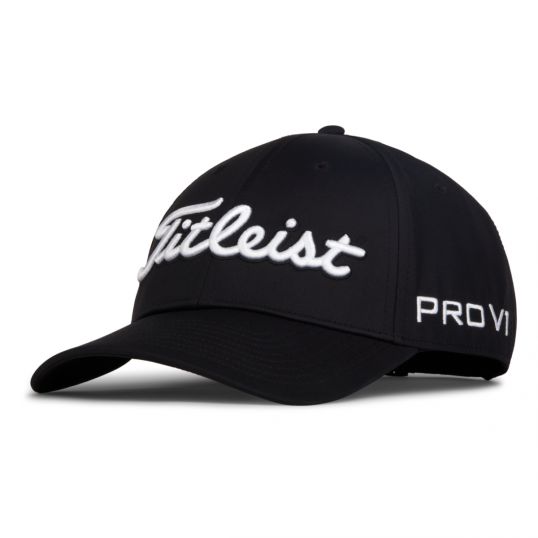 Tour Performance Golf Hat Mens Adjustable Black/White