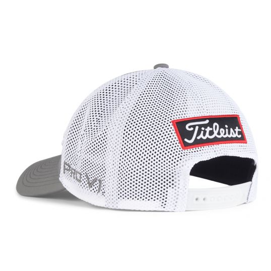 Tour Performance Mesh Golf Hat Mens Adjustable Charcoal/White