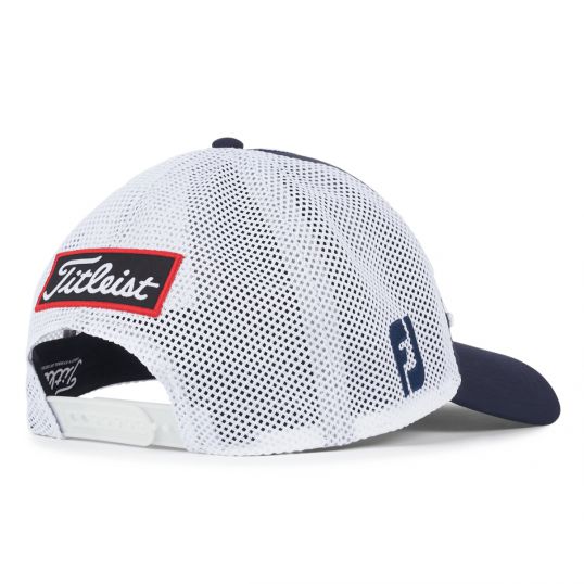 Tour Performance Mesh Golf Hat Mens Adjustable Navy/White