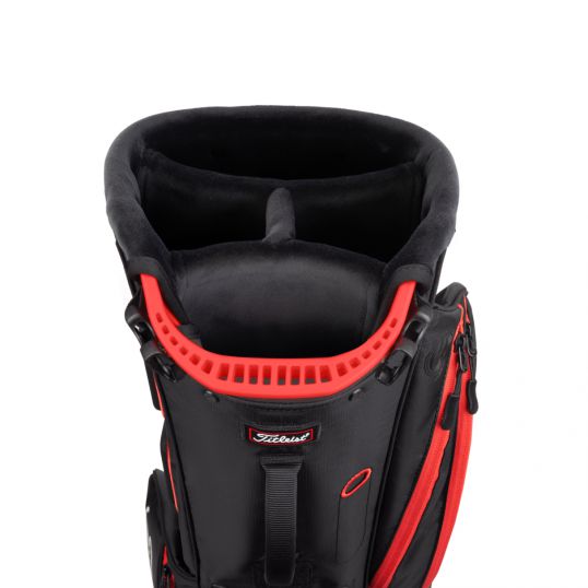 Players 4 Carbon Stand Bag Black/Black/Red