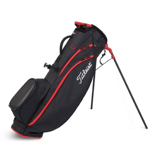 Players 4 Carbon S Stand Bag Black/Black/Red