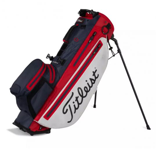 Players 4 Plus StaDry Stand Bag White/Navy/Red