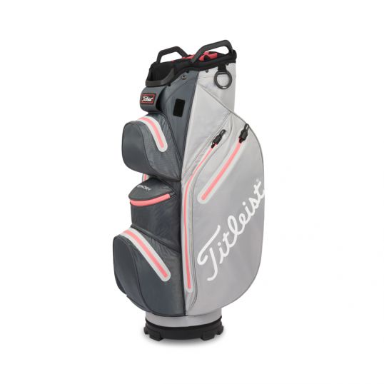 Cart 14 StaDry Golf Bag 2022 Grey/Charcoal/Coral