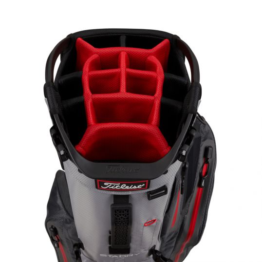 Hybrid 14 StaDry Stand Bag Charcoal/Grey/Red