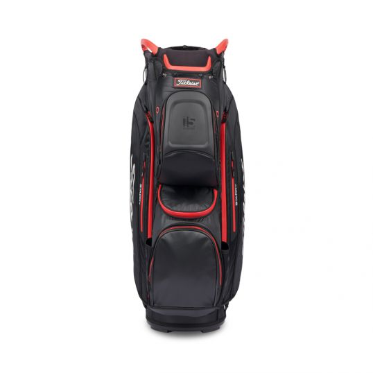 Cart 15 StaDry Golf Bag Black/Black/Red