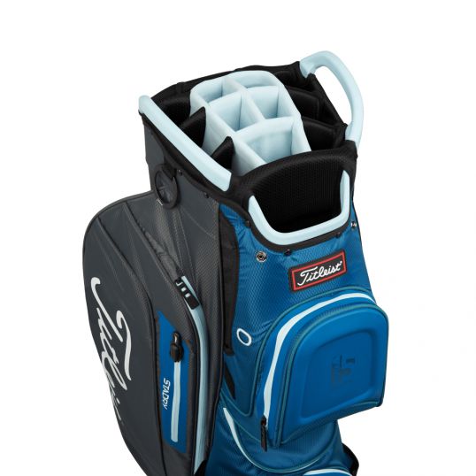Cart 15 StaDry Golf Bag Charcoal/Lagoon/Sky