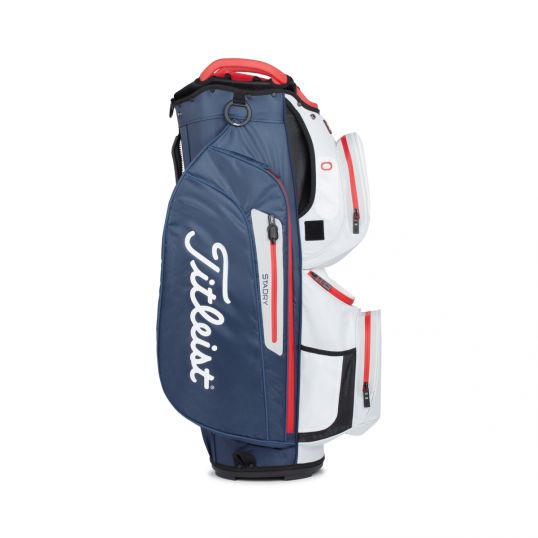 Cart 15 StaDry Golf Bag Navy/White/Red