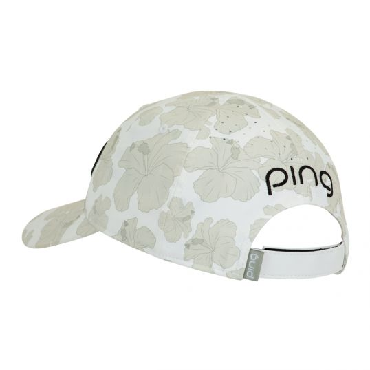 Tour Delta Ladies Cap Ladies Adjustable White/Hibiscus