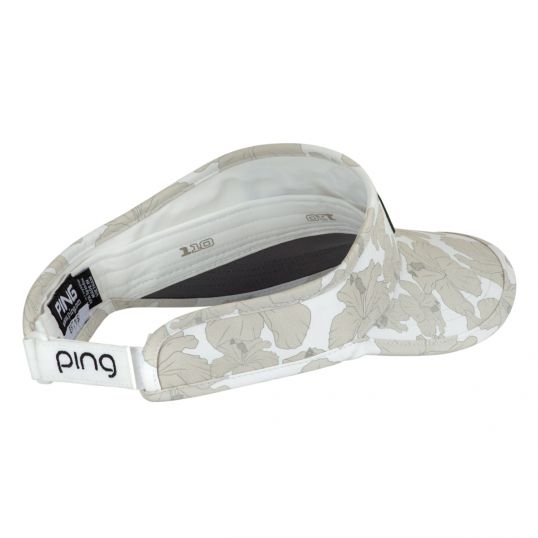 Tour Sport Ladies Visor Ladies Adjustable White/Hibiscus