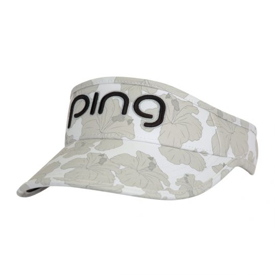 Tour Sport Ladies Visor Ladies Adjustable White/Hibiscus