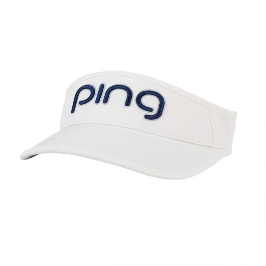 Ping Tour Sport Ladies Visor Ladies Adjustable White/Navy Headwear at