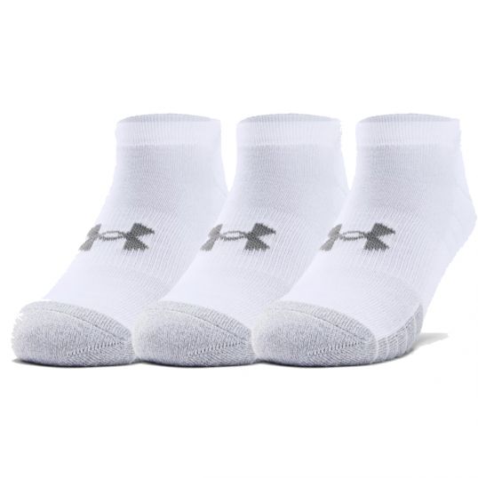 Heatgear No Show Socks 3 Pack White