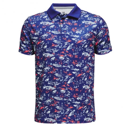 Boys Performance Paradise Printed Polo Blue