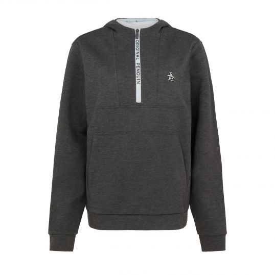 Midweight 1/4 Zip Performance Hoodie Dark Caviar Heather