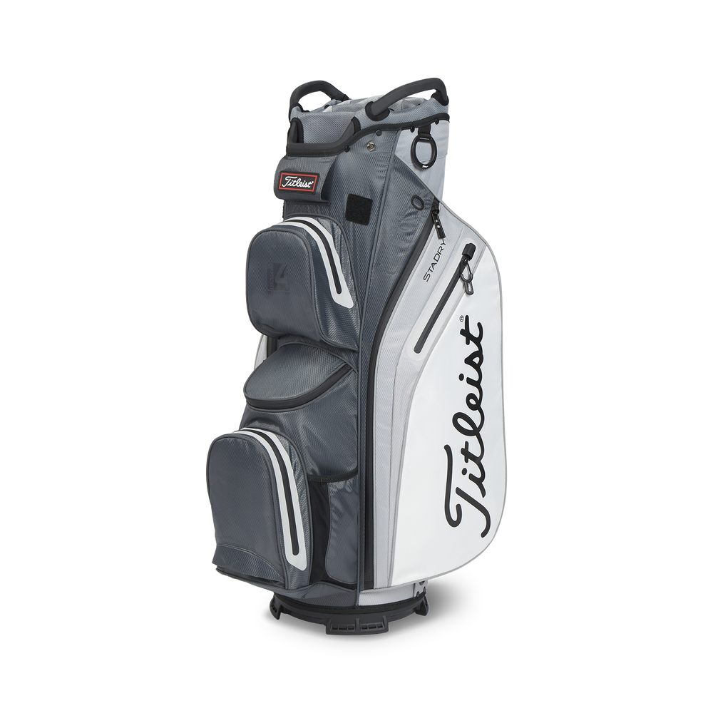 Product Image for Titleist Cart 14 StaDry Golf Bag Charcoal/Grey/White