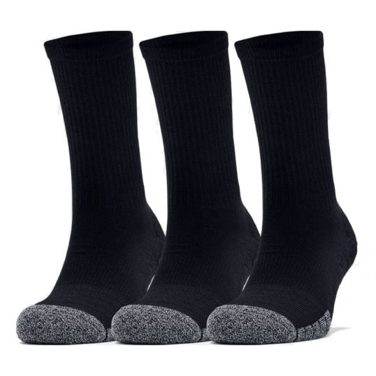 HeatGear Crew Mens Socks 3 Pack Black