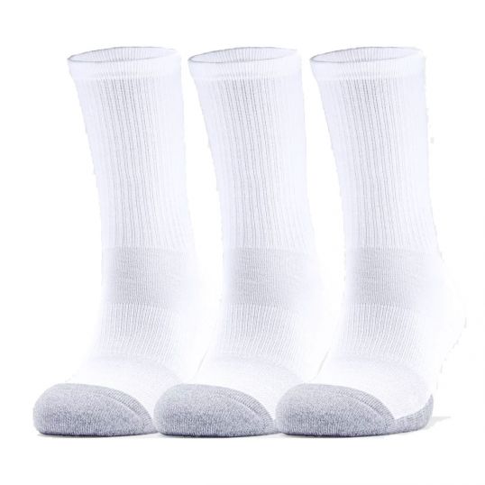 HeatGear Crew Mens Socks 3 Pack White
