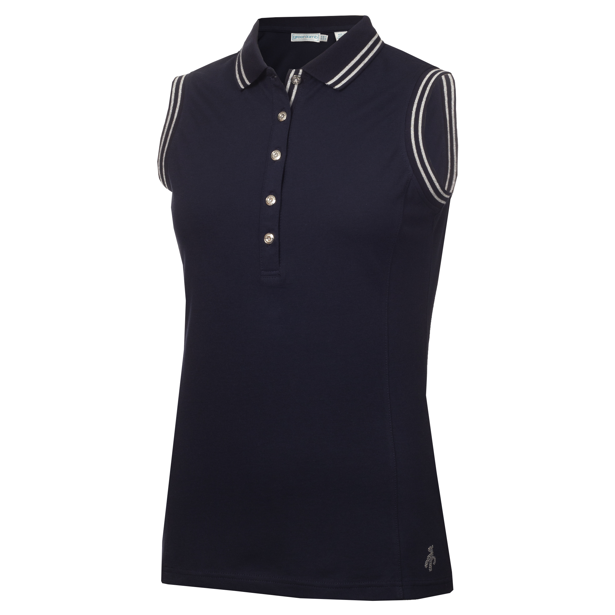 Product Image for Maisie Pique Sleeveless Polo Navy Ladies 16 Navy