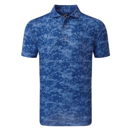 Cloud Camo Lisle Polo Twilight