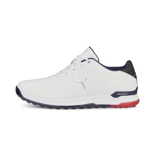 PROADAPT AlphaCat Leather Mens Golf Shoes White/Blue/Red