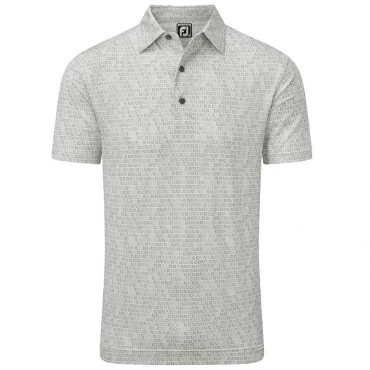 Digital Camo FJ Print Lisle Polo Grey