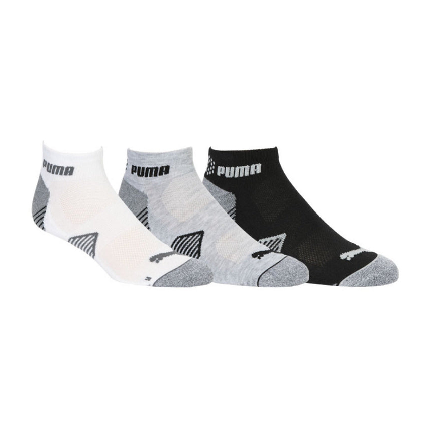 ESS Quarter Cut Socks 3 Pack White Grey Black